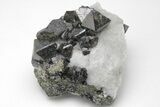 Octahedral Magnetite Crystal Cluster - Russia #209408-1